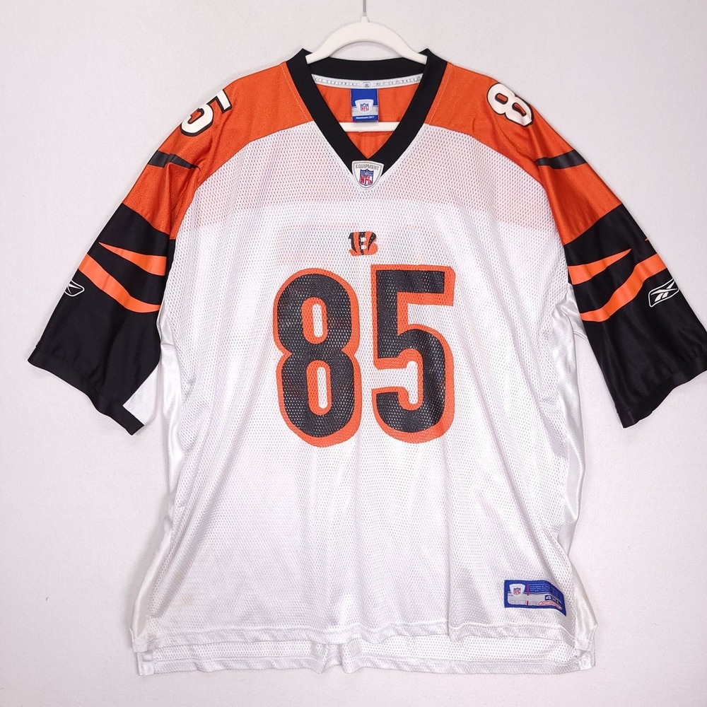 Reebok NFL Cincinnati Bengals Chad Johnson 85 Jersey White 4XL OCHO CINCO